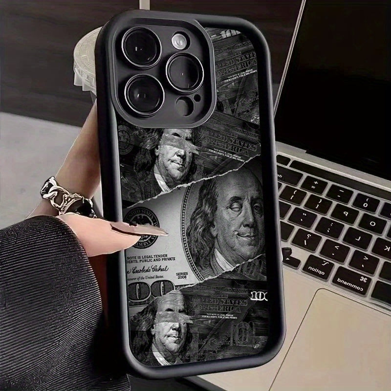 for iPhone 16 Deconstructed dollar phone case Franklin anti-fall case Wrong version printing ins style Multi-camera compatible with trendy people Digital currency concept accessories Put on a high-end coat for your beloved mobile phone, and also let your