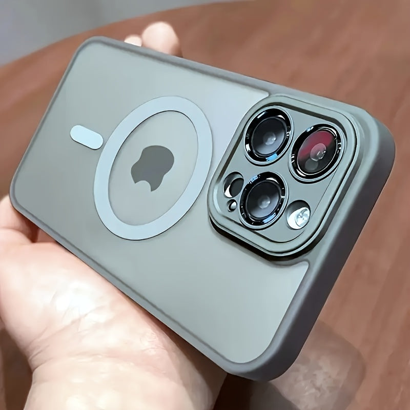 Luxury Translucent Case for iPhone 16 15 14 13 12 11 Pro Max 16 15 14 Plus13 12 Mini with Magnetic Wireless Charging and Matte Lens Protector