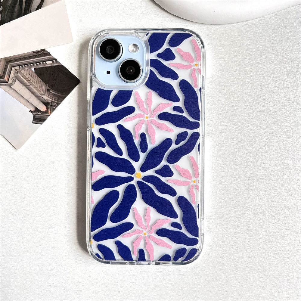 Powder Blue Abstract Flowers | 025