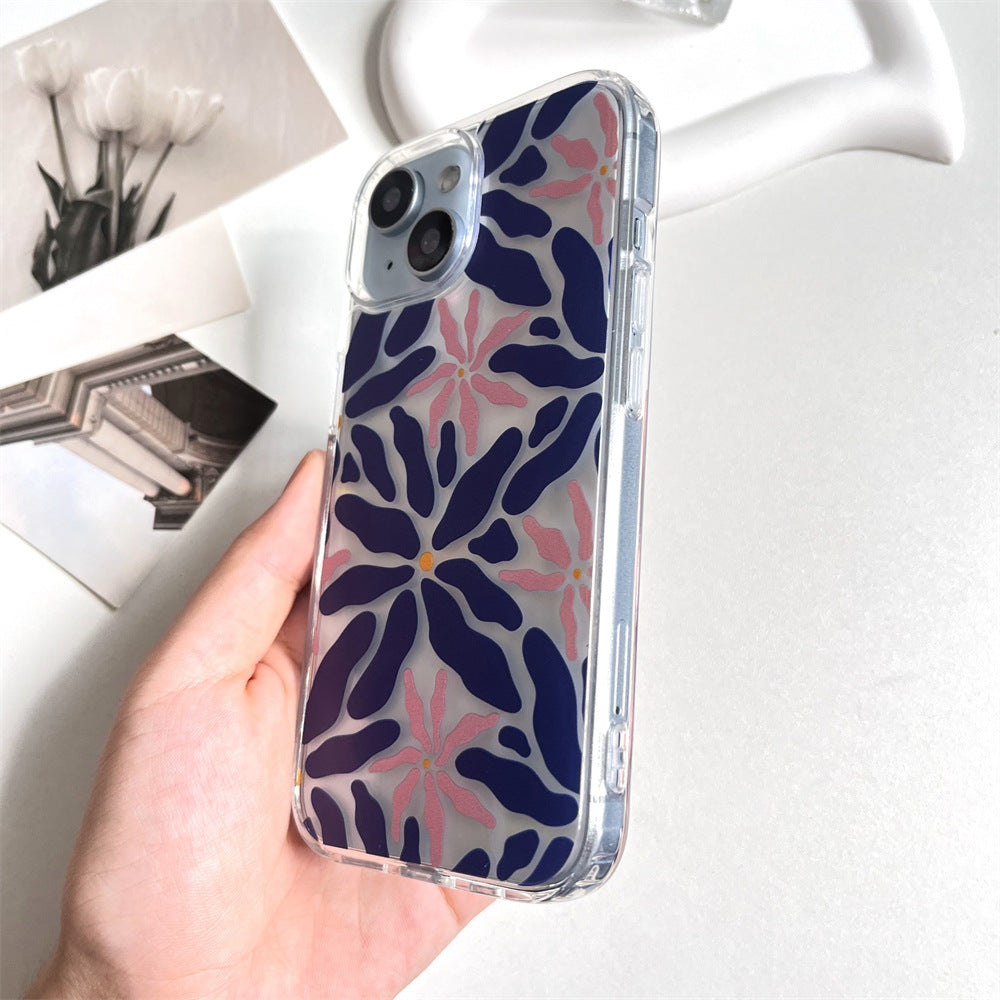 Powder Blue Abstract Flowers | 025