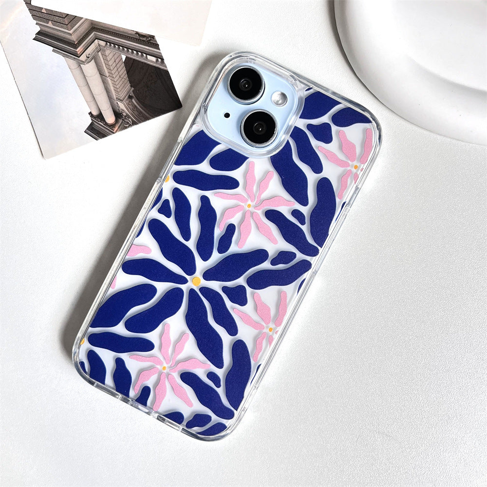 Powder Blue Abstract Flowers | 025