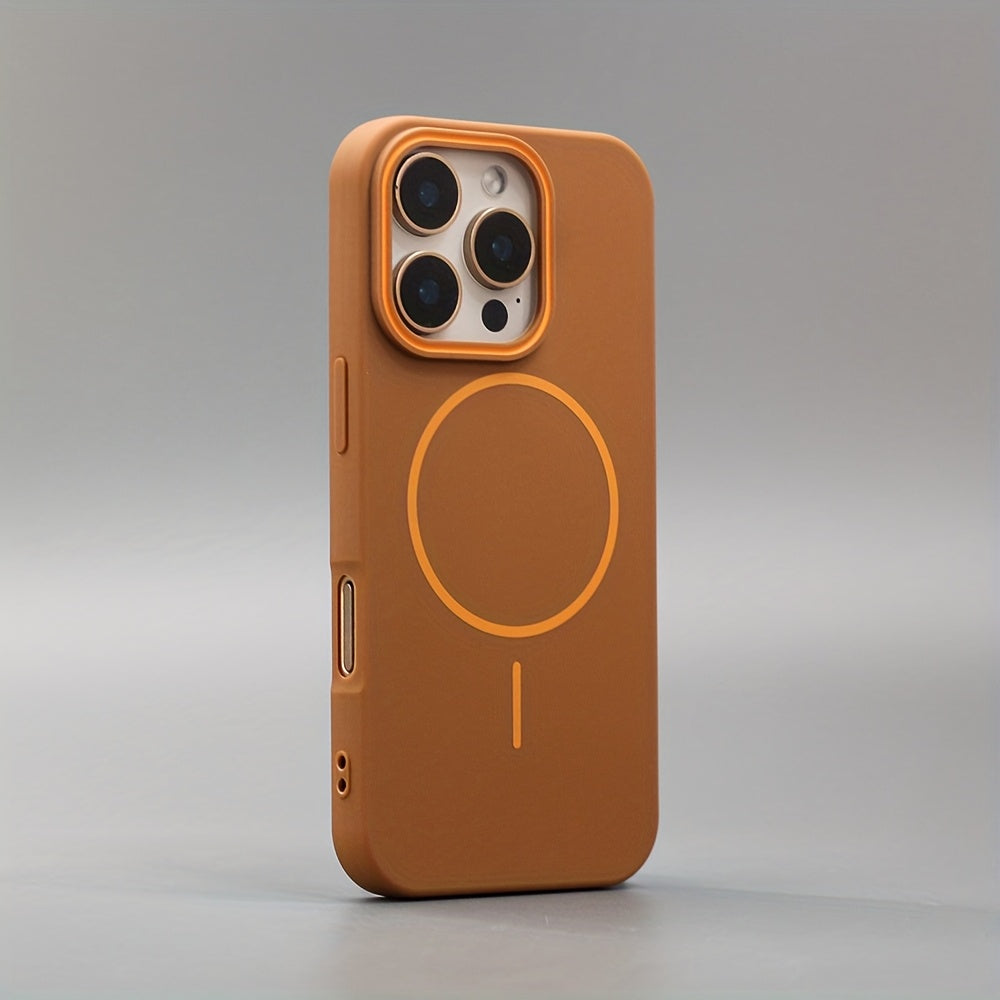 The New Upgrade Soft TPU Matte Magnetic Wireless Charging Phone Case Sutible for iPhone 16 15 14 13 12 11 Pro Max Plus Featuring A Luxurious Shockproof Back Cover Accessory