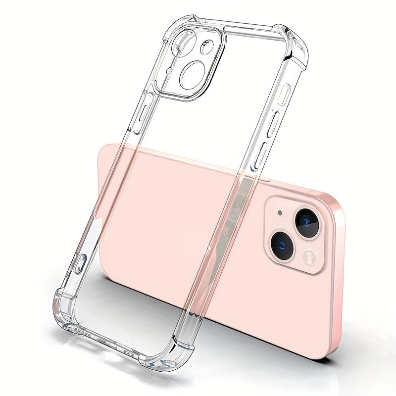 Durable And Cushioned Transparent Phone Cover for Iphone Models 14, 13, 12, 11 Pro Max, X, XS, XR, 6, 6S, 7, 8 Plus, Offering Protection for The Back.