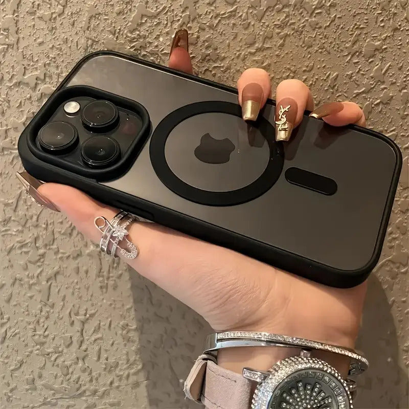 High-End Clear Protective Cover for Iphone 16, 15, 14, 13, 12, 11 Pro Max, Showcasing a Clear Acrylic Style And Magnetic Wireless Charging