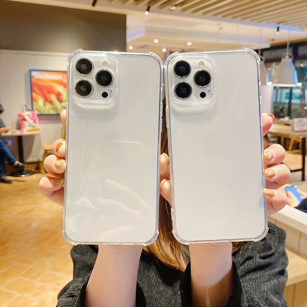 Durable And Cushioned Transparent Phone Cover for Iphone Models 14, 13, 12, 11 Pro Max, X, XS, XR, 6, 6S, 7, 8 Plus, Offering Protection for The Back.
