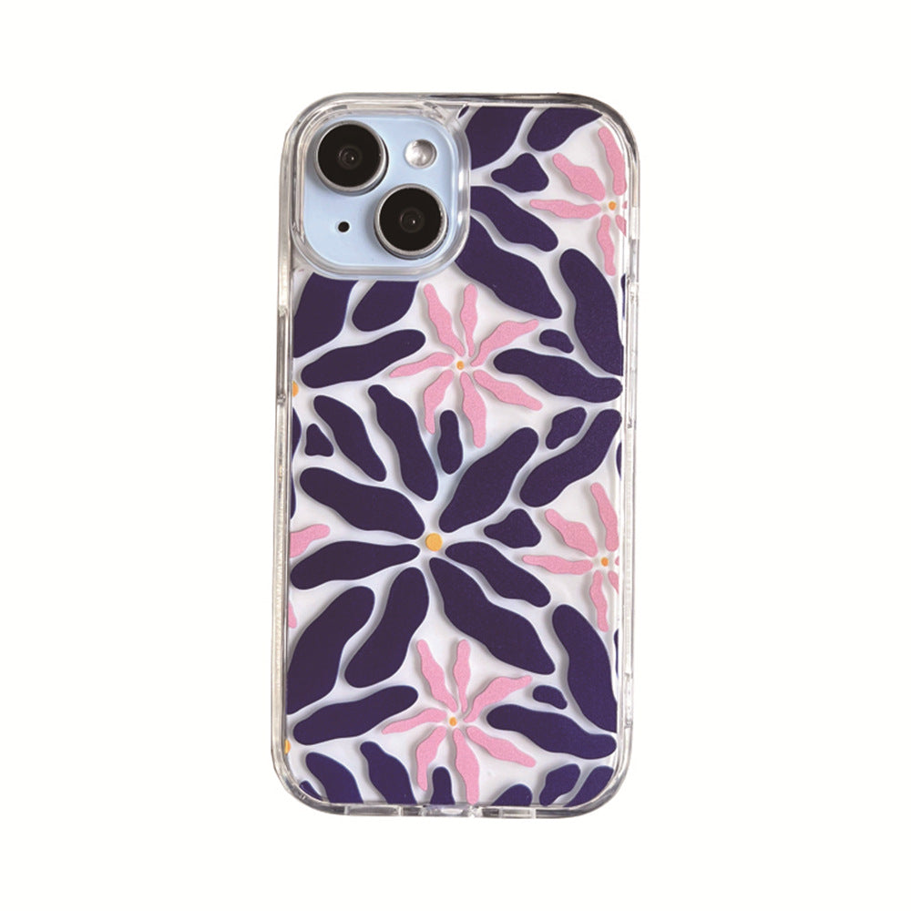 Powder Blue Abstract Flowers | 025