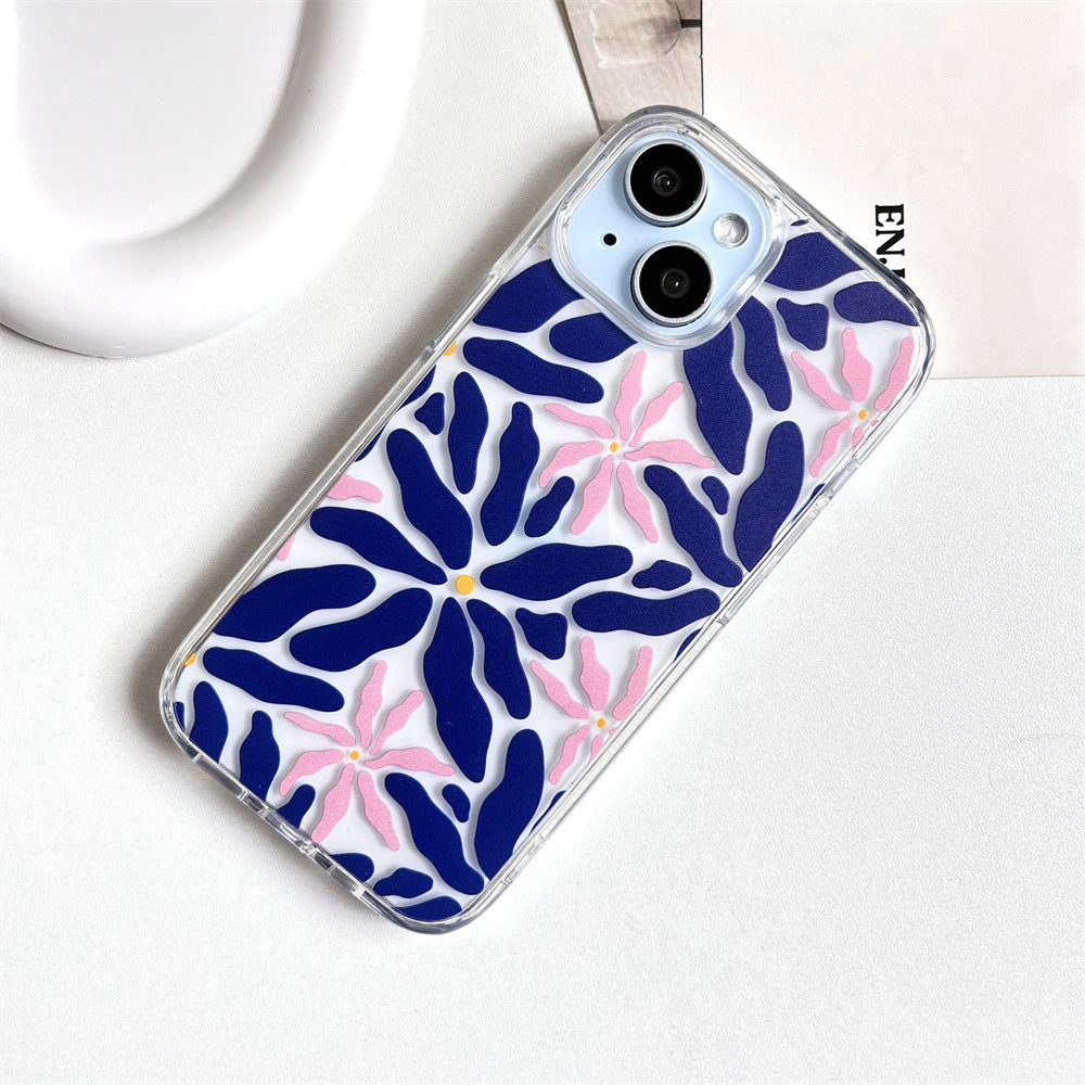 Powder Blue Abstract Flowers | 025