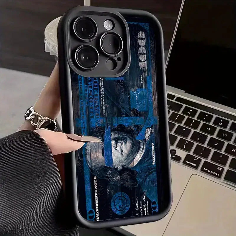 for iPhone 16 Deconstructed dollar phone case Franklin anti-fall case Wrong version printing ins style Multi-camera compatible with trendy people Digital currency concept accessories Put on a high-end coat for your beloved mobile phone, and also let your