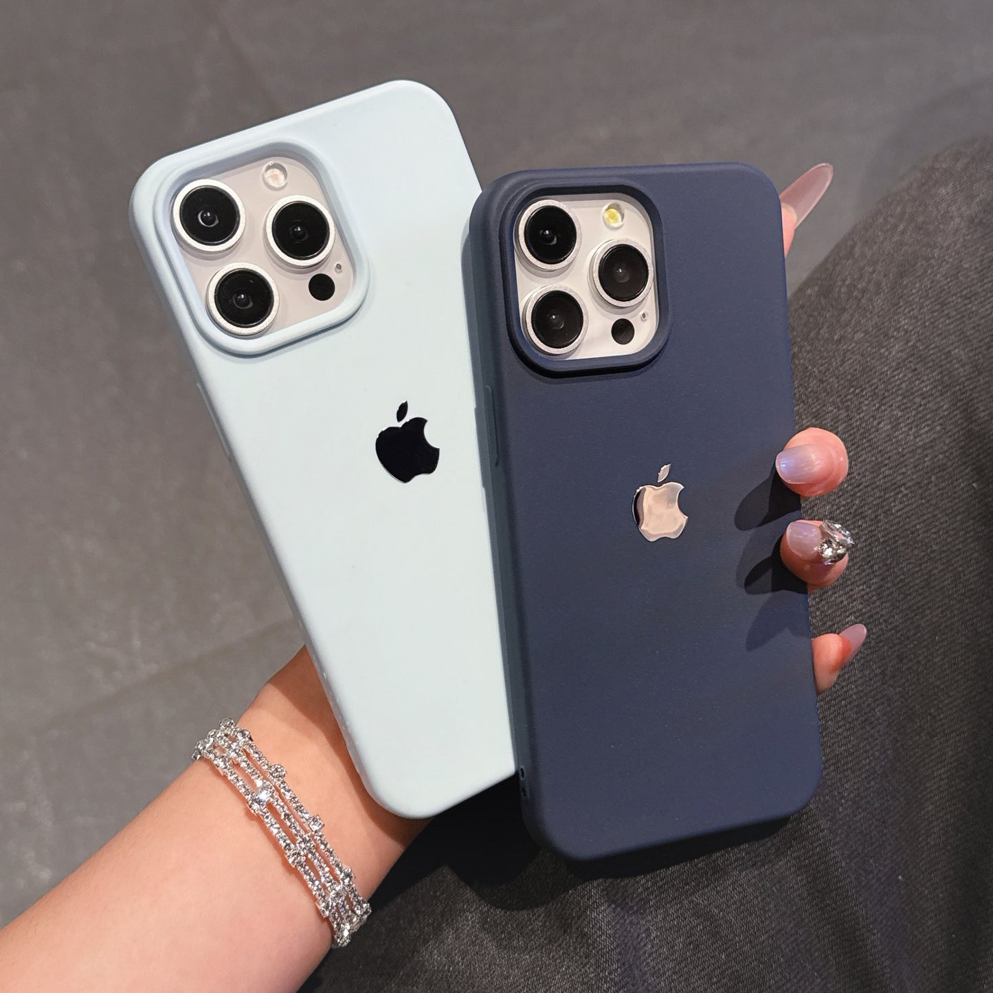 Imitation Silicone Large Hole+ Label Compatible with 16 Pro, 15 Pro Full Coverage Ultra-thin Minimalist 14 Pro High-end Feel Anti-fingerprint 13 Pro