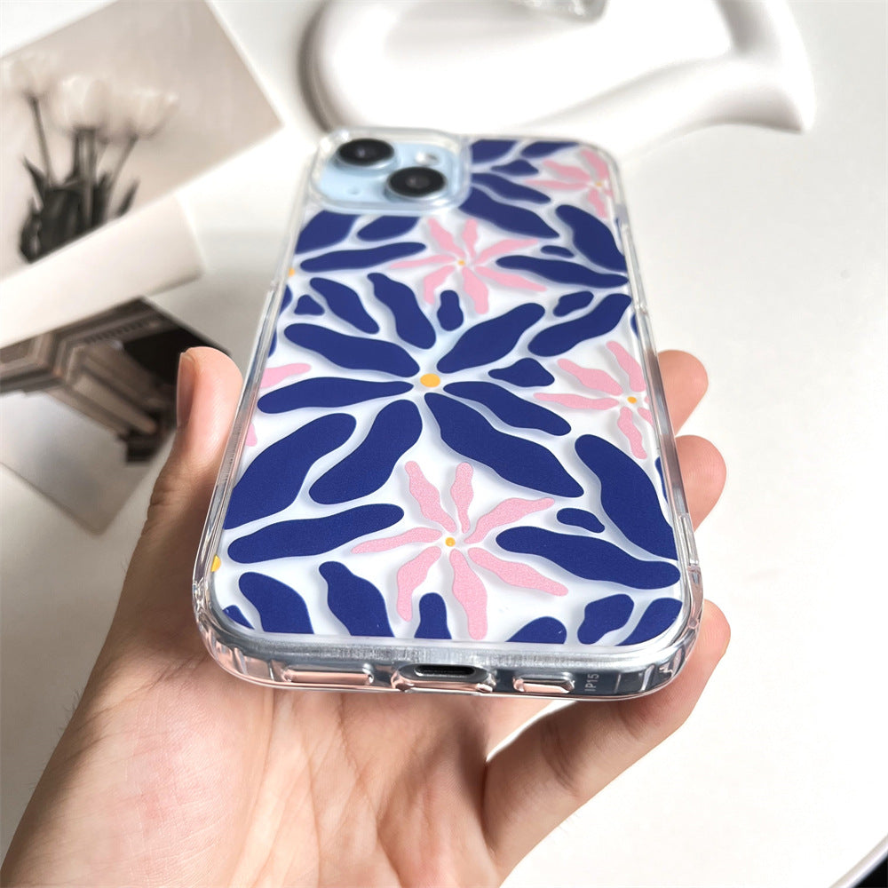 Powder Blue Abstract Flowers | 025