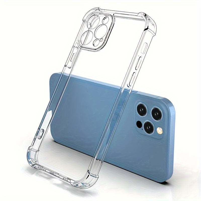 Durable And Cushioned Transparent Phone Cover for Iphone Models 14, 13, 12, 11 Pro Max, X, XS, XR, 6, 6S, 7, 8 Plus, Offering Protection for The Back.