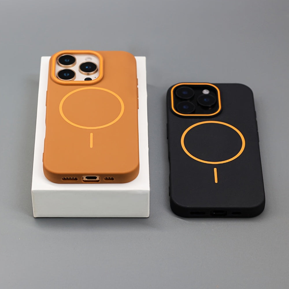 The New Upgrade Soft TPU Matte Magnetic Wireless Charging Phone Case Sutible for iPhone 16 15 14 13 12 11 Pro Max Plus Featuring A Luxurious Shockproof Back Cover Accessory