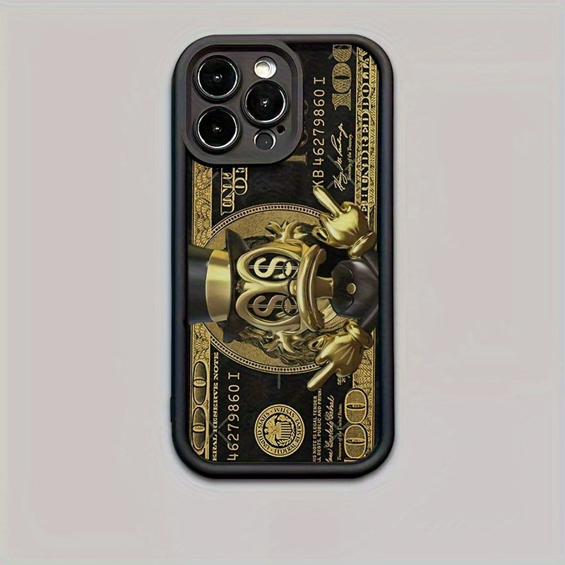New Black Phone Case with Dollar Pattern, David, Trendy INS Style, Shockproof, Non-Slip, Lightweight, New Fashion Design, Unisex Premium Protective Hard Shell Suitable for iPhone 16 for iPhone 16 Promax for iPhone 15 Pro for iPhone 14 Plus for iPhone 13 1