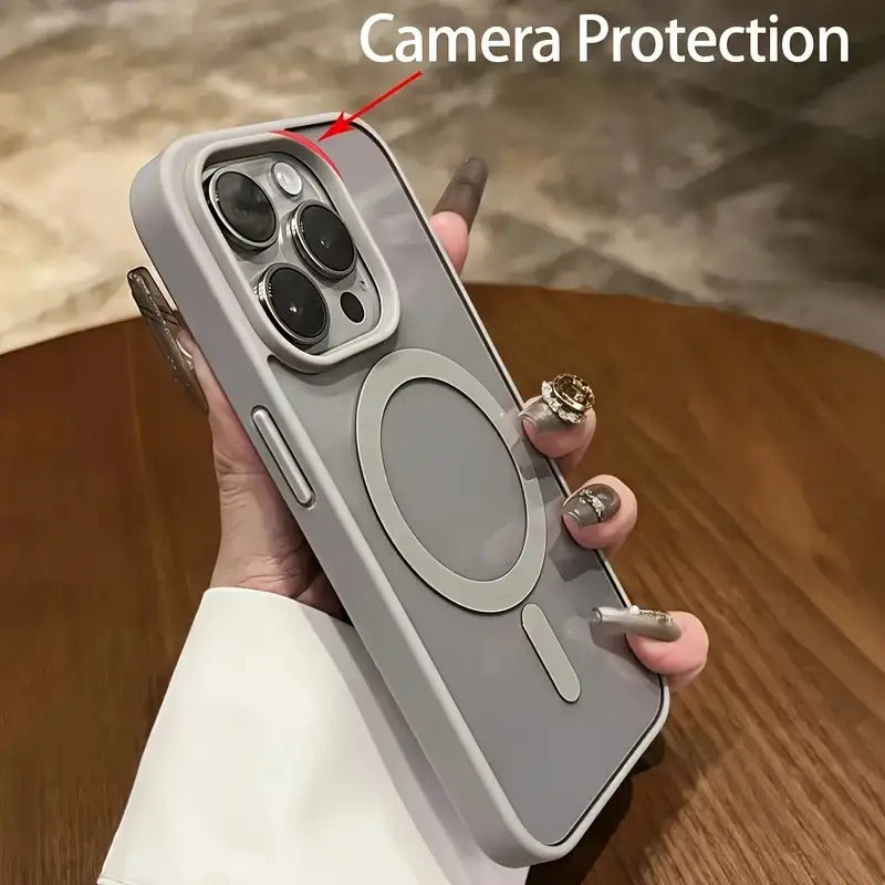 High-End Clear Protective Cover for Iphone 16, 15, 14, 13, 12, 11 Pro Max, Showcasing a Clear Acrylic Style And Magnetic Wireless Charging