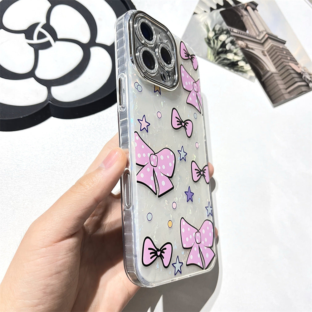 Pink polka dot bow | 084