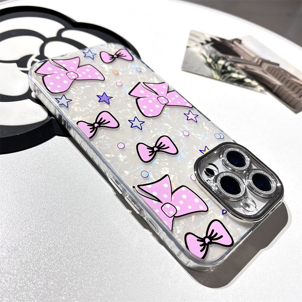 Pink polka dot bow | 084
