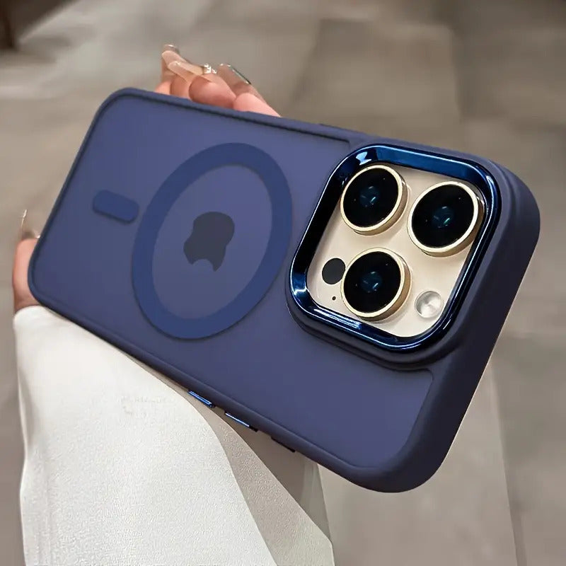 Luxury Magnetic Wireless Charging Case for iPhone 16 15 14 13 12 11 Pro Max Plus Matte Translucent Hard Back Shockproof Camera Lens Protection Cover