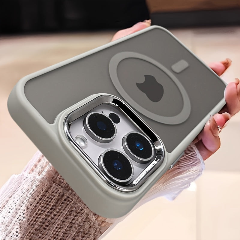 Luxury Magnetic Wireless Charging Case for iPhone 16 15 14 13 12 11 Pro Max Plus Matte Translucent Hard Back Shockproof Camera Lens Protection Cover
