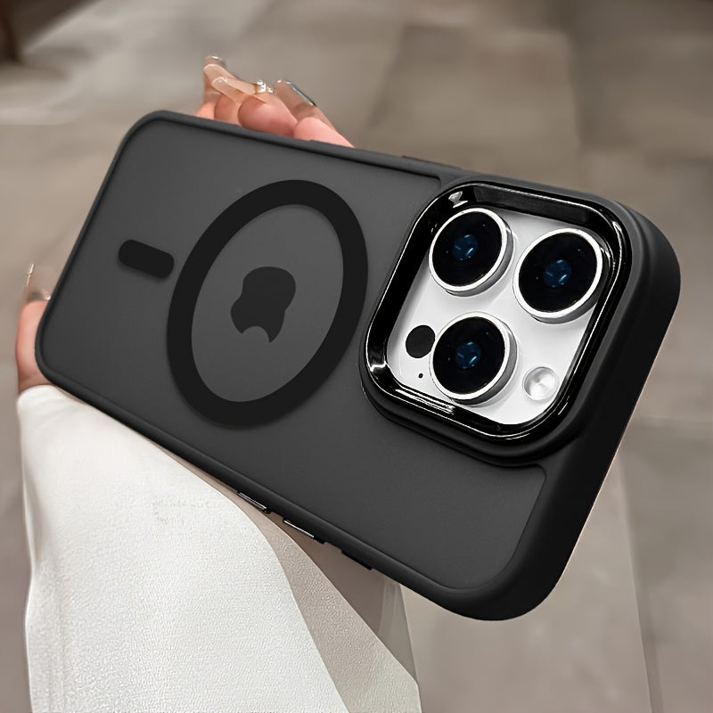 Luxury Magnetic Wireless Charging Case for iPhone 16 15 14 13 12 11 Pro Max Plus Matte Translucent Hard Back Shockproof Camera Lens Protection Cover