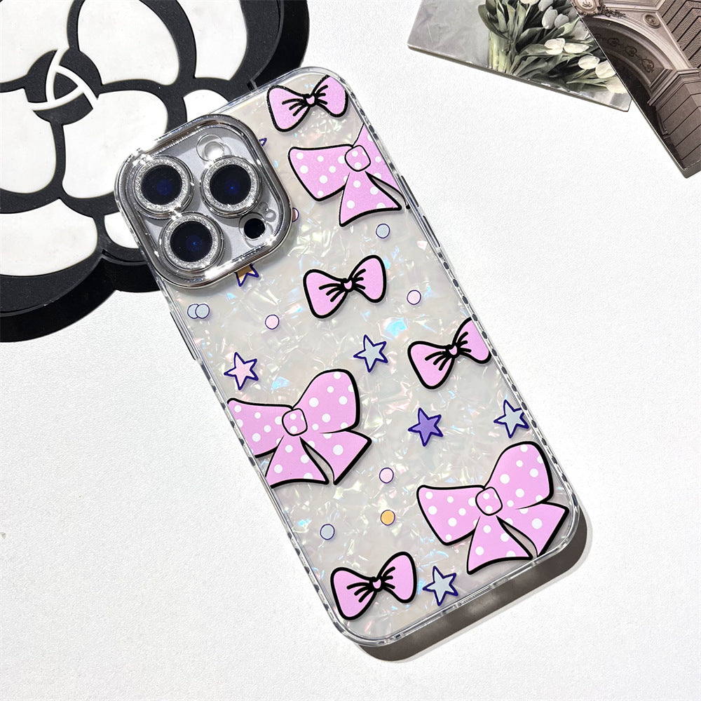Pink polka dot bow | 084