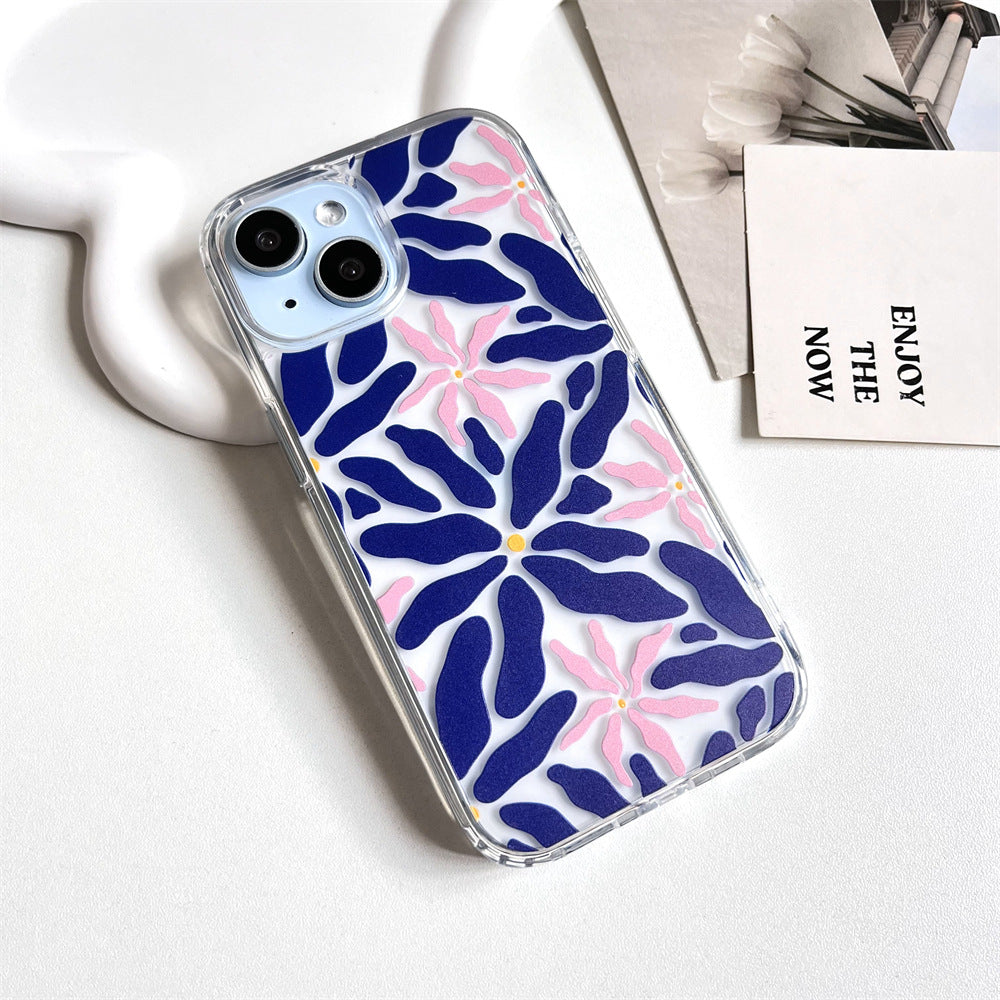 Powder Blue Abstract Flowers | 025