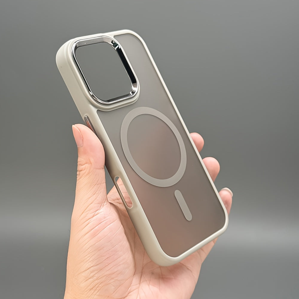 Luxury Magnetic Wireless Charging Case for iPhone 16 15 14 13 12 11 Pro Max Plus Matte Translucent Hard Back Shockproof Camera Lens Protection Cover