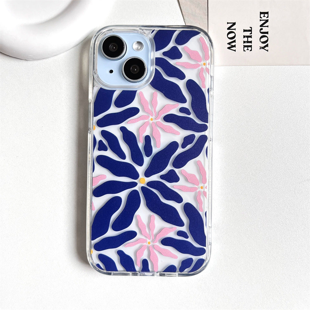 Powder Blue Abstract Flowers | 025