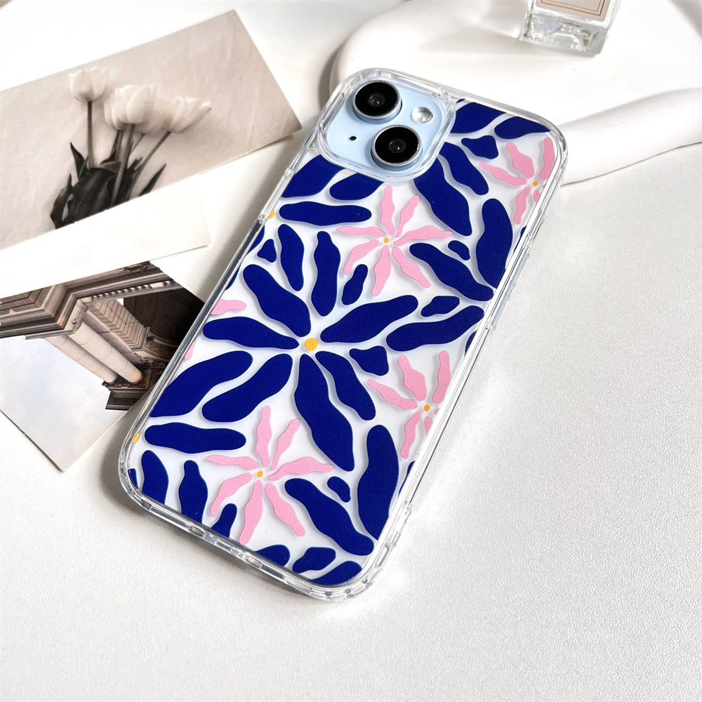 Powder Blue Abstract Flowers | 025