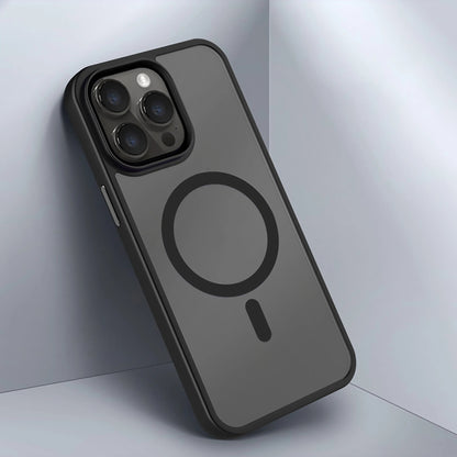 High-end matte skin-touch black mobile phone case suitable for iPhone 16 15 14 13 12 11 Pro Max Plus supports magnetic suction wireless charging matte translucent anti-shock and anti-fall Apple mobile phone case
