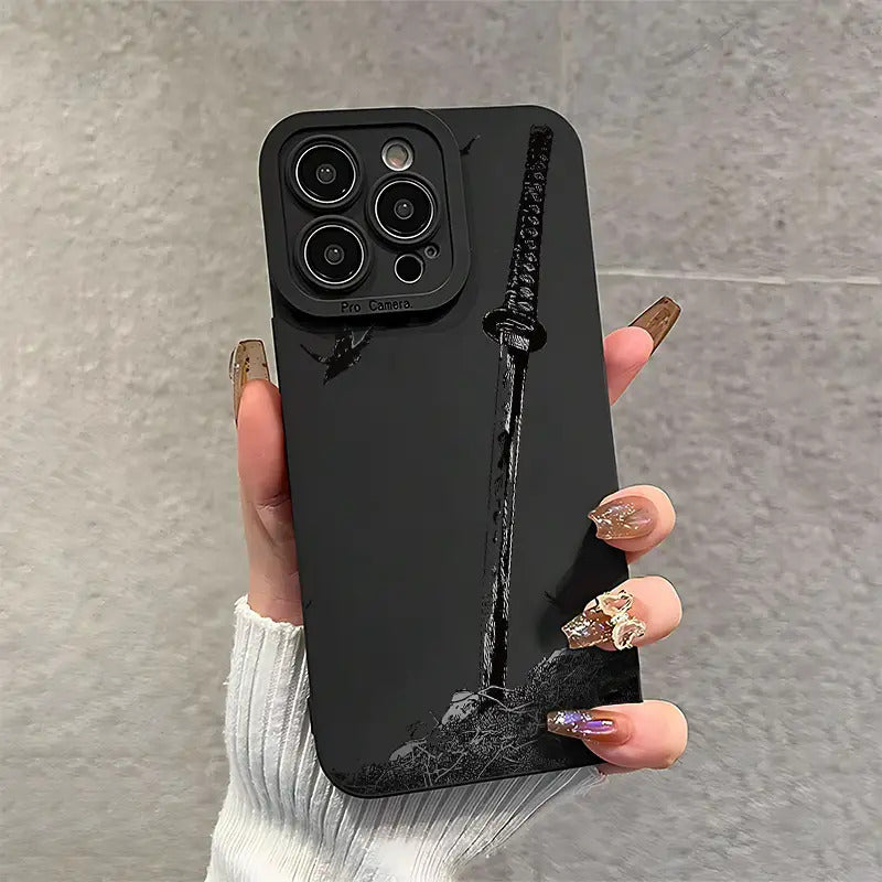 The sword Creative pattern protective case suitable for Apple, suitable for iPhone 11, 12, 13, 14, 15 16 Plus, Pro, Max, X, Xr, Xs Max, 7 Plus, 8 Plus. New all Suitable for giving gifts to family and friends phone case for couples