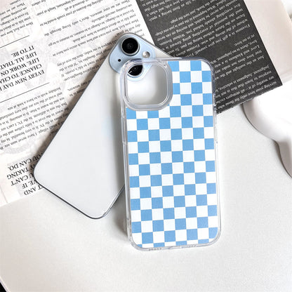 Blue and white checkerboard pattern |   026