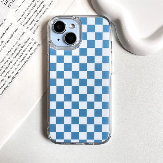 Blue and white checkerboard pattern |   026
