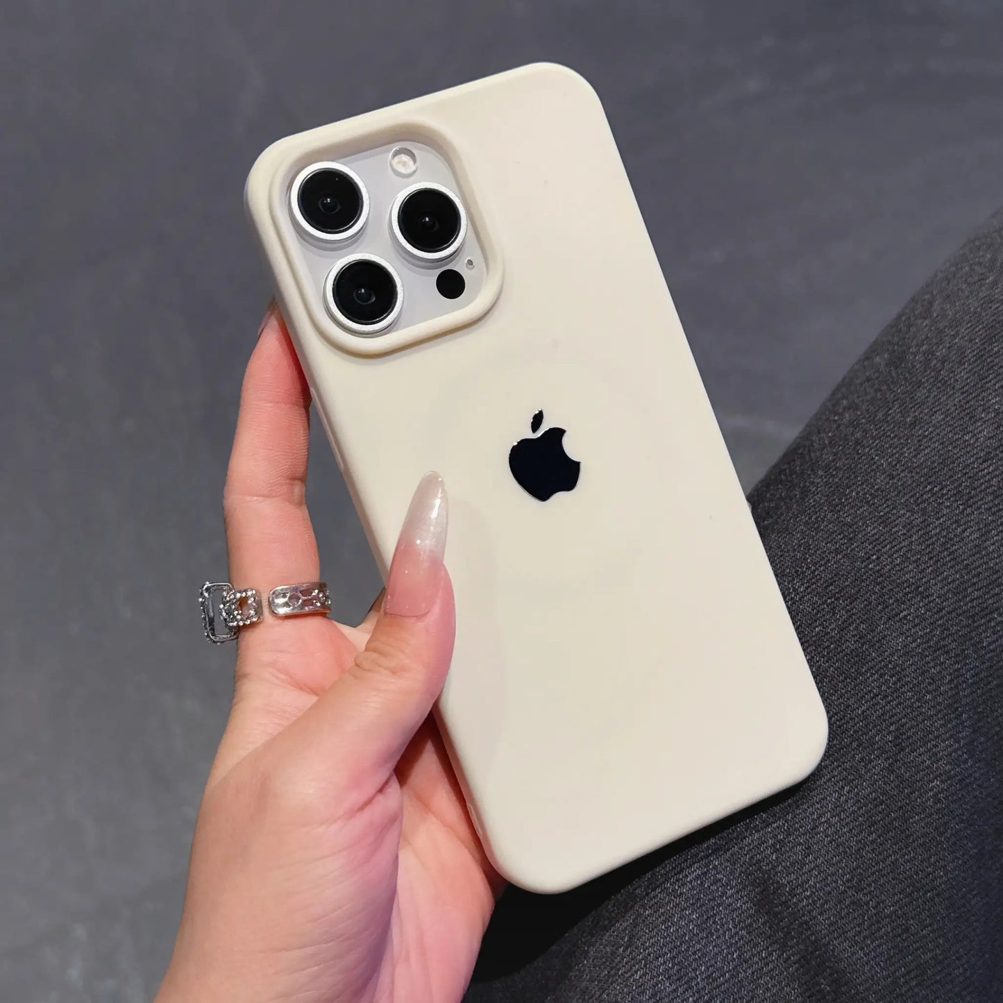 Imitation Silicone Large Hole+ Label Compatible with 16 Pro, 15 Pro Full Coverage Ultra-thin Minimalist 14 Pro High-end Feel Anti-fingerprint 13 Pro
