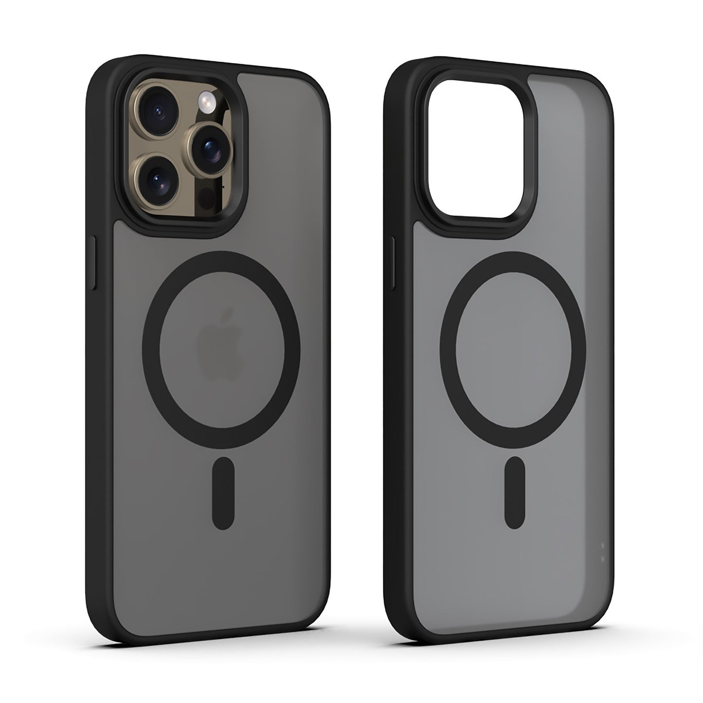 High-end matte skin-touch black mobile phone case suitable for iPhone 16 15 14 13 12 11 Pro Max Plus supports magnetic suction wireless charging matte translucent anti-shock and anti-fall Apple mobile phone case