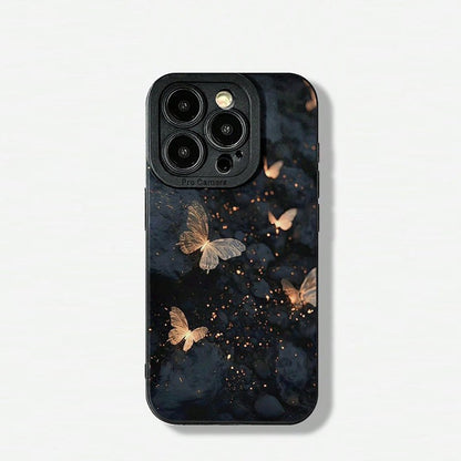 1 Exquisite Butterfly Colorful Shockproof Mobile Phone Case, Suitable for Apple iPhone 16 15 14 13 12 11Pro Max Mobile Phone Protection Case, iPhone XS XR X 8 7 Plus Christmas and Halloween Gifts for Family and Girlfriend Birthday