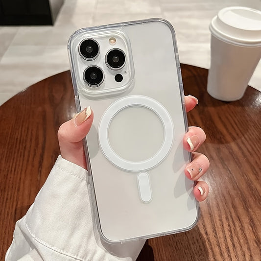 3pcs [1 Phone Cover with 2 Mobile Phone Lanyard]-Magnetic Transparent Phone Case, Supports Wireless Charging, Durable And Sturdy, Classic And Fashionable - Suitable for iPhone 16/15/14/13/12/11 Promax Series Phone Cases
