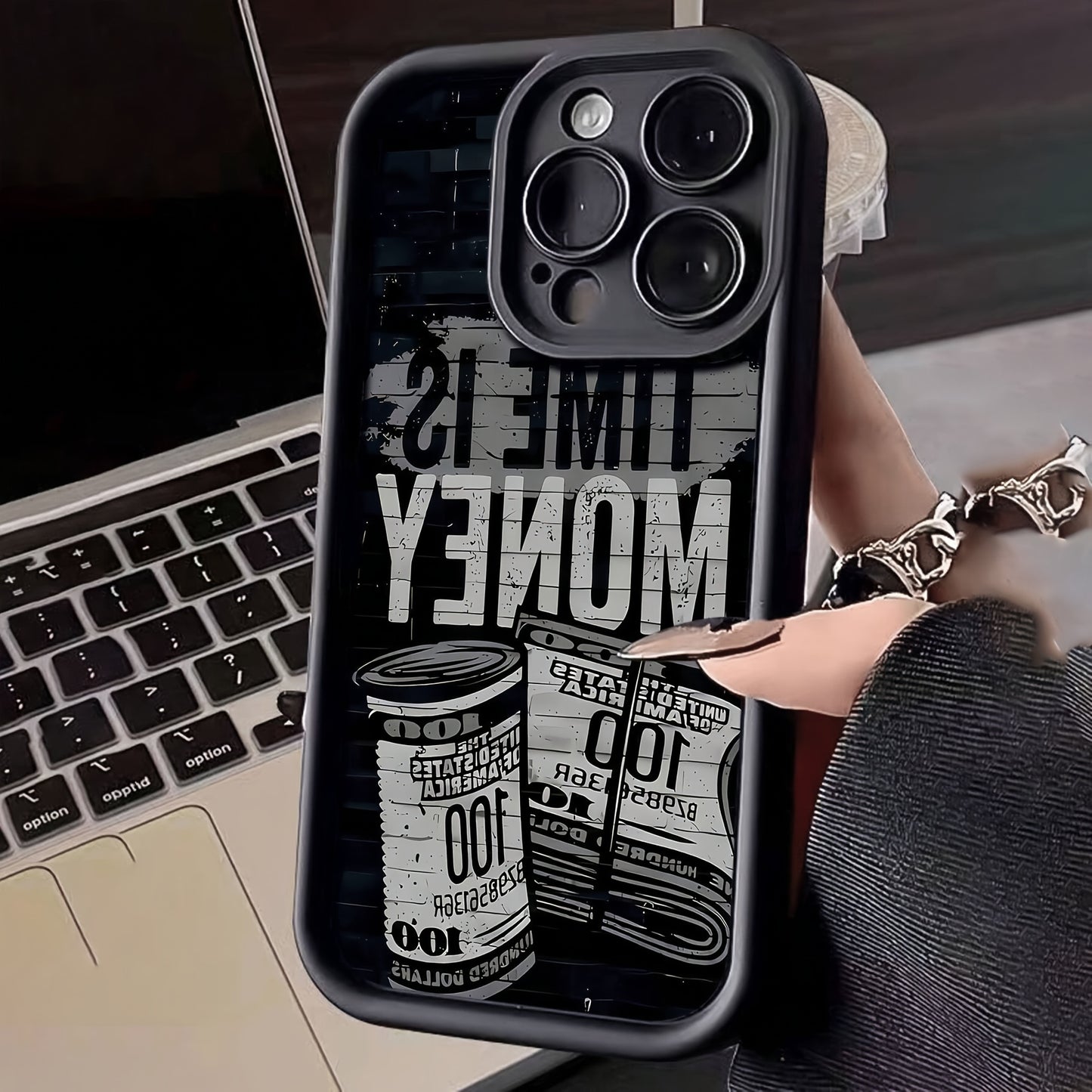 Banknote Black Shockproof Frosted Full Cover Anti-Fall Mobile Phone Case Suitable for Apple 15PROMAX/15PLUS/15PRO/15/14PROMAX/14PLUS/14PRO/14/13PROMAX/13PRO/13/12PROMAX/12PRO/12 11PROMAX/11PRO/11/XSMAX/XR/XS/7#8PLUS/7#8 Protective Case Transparent Shockpr