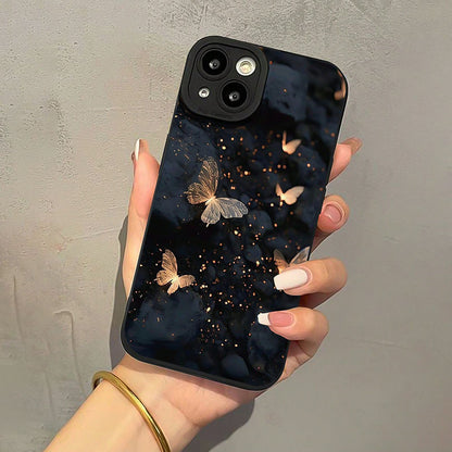 1 Exquisite Butterfly Colorful Shockproof Mobile Phone Case, Suitable for Apple iPhone 16 15 14 13 12 11Pro Max Mobile Phone Protection Case, iPhone XS XR X 8 7 Plus Christmas and Halloween Gifts for Family and Girlfriend Birthday