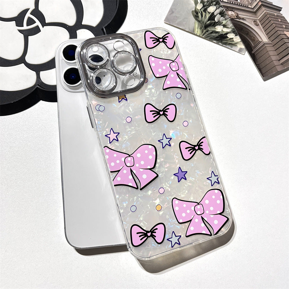 Pink polka dot bow | 084