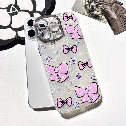 Pink polka dot bow | 084