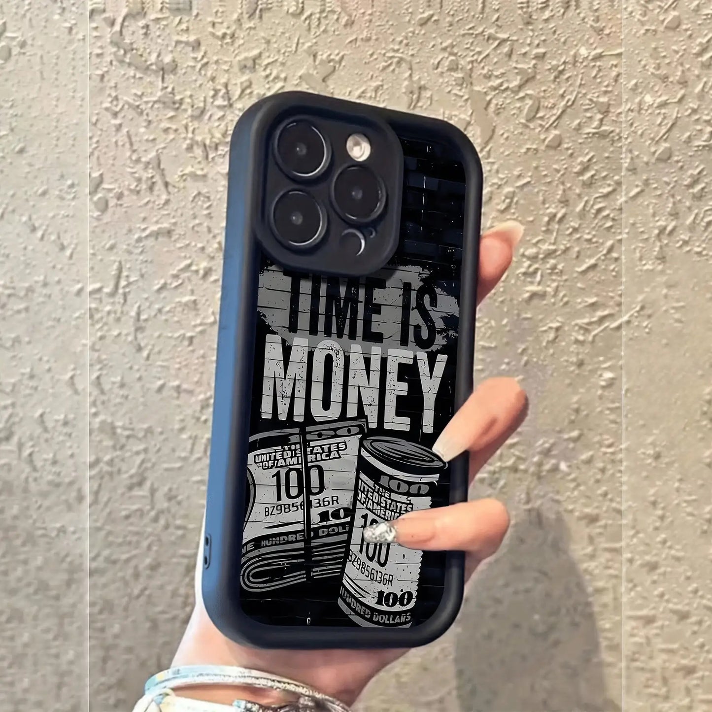 Banknote Black Shockproof Frosted Full Cover Anti-Fall Mobile Phone Case Suitable for Apple 15PROMAX/15PLUS/15PRO/15/14PROMAX/14PLUS/14PRO/14/13PROMAX/13PRO/13/12PROMAX/12PRO/12 11PROMAX/11PRO/11/XSMAX/XR/XS/7#8PLUS/7#8 Protective Case Transparent Shockpr