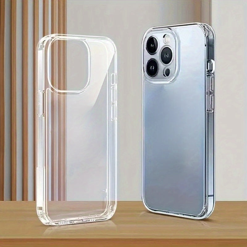 [Luxury TPU Case] iPhone Luxury Clear Soft TPU Shockproof Case | for 16 15 14 13 12 11 Pro Max 16 15 14 Plus 13 12 Mini X XS Max XR 8 7 Plus Back Cover