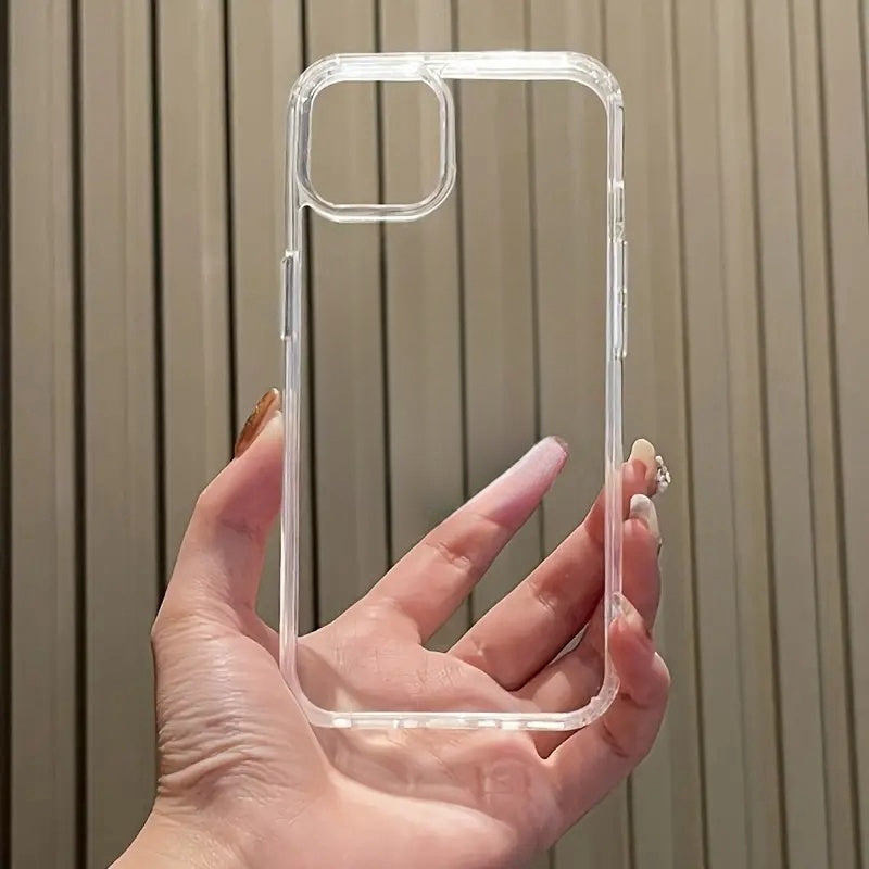 [Luxury TPU Case] iPhone Luxury Clear Soft TPU Shockproof Case | for 16 15 14 13 12 11 Pro Max 16 15 14 Plus 13 12 Mini X XS Max XR 8 7 Plus Back Cover