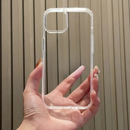 [Luxury TPU Case] iPhone Luxury Clear Soft TPU Shockproof Case | for 16 15 14 13 12 11 Pro Max 16 15 14 Plus 13 12 Mini X XS Max XR 8 7 Plus Back Cover