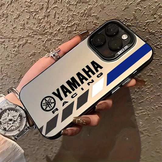 1 Stylish Luxury Motorcycle Racing IMD Shockproof Anti-Slip Phone Case, Compatible with iPhone 16/11/13/15/15 Plus/15 Pro/15 Pro Max/12/14 Pro Max/11 Pro Max/12 Pro/12 Pro Max/13 Pro/13 Pro Max/14 Pro/14 Plus - Matte Black Back Cover ~IMD Material - Speed