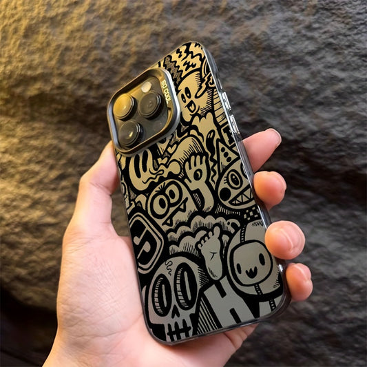 Black Graffiti Phone Case, Suitable for iPhone 15/15Plus/15Pro/15Promax, iPhone 14/14Plus/14Pro/14Promax, iPhone 13/13Pro/13Promax, iPhone 12/12Pro/12Promax, iPhone 11/11Pro/11Pro Max, iPhone 7/8Plus, iPhone Xr/Xs Max