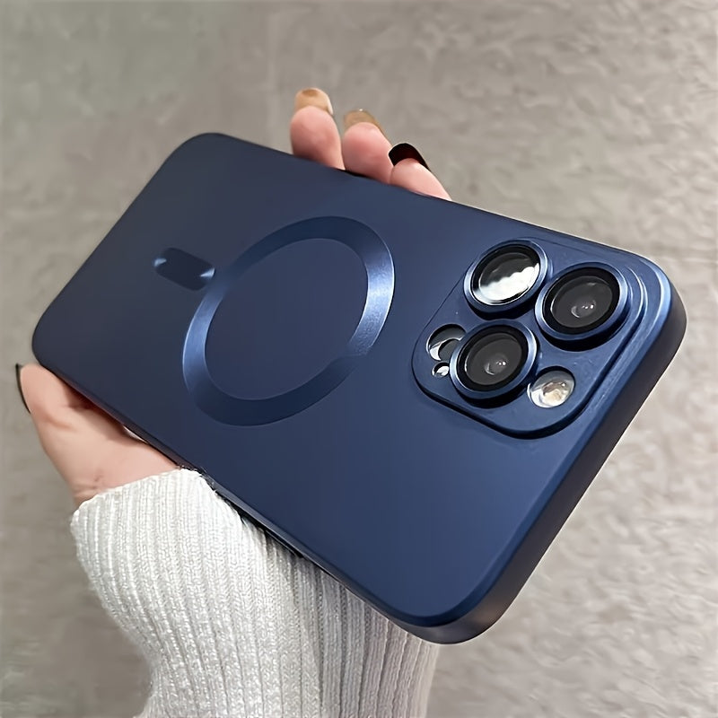 Colorful Candy Shockproof TPU Matte Soft Phone Case, for iPhone 16/ 15/ 14/ 13/ 12/ 11 Plus/ Pro/ Pro Max - Magnetic Matte Bumper Lens Protection Cover - for iPhone Users - Everyday Use - Perfect Gift for Tech Lovers