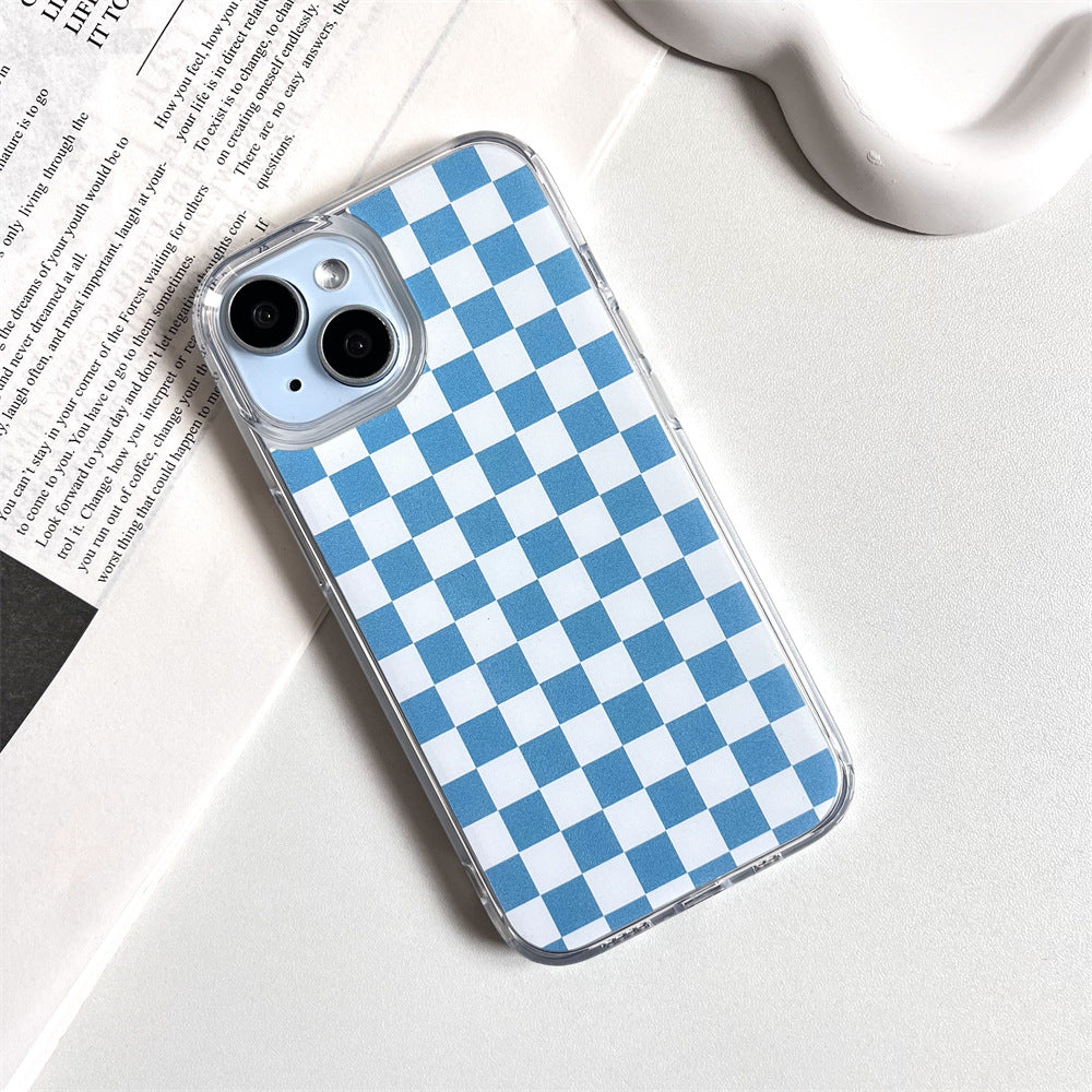 Blue and white checkerboard pattern |   026