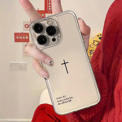 1pc of Transparent Phone Case with Bible Text Design, Compatible with Iphone 16, 15, 14, 13, 12, 11, X Pro Max Plus Mini, Made of Soft TPU for Phone Protection.