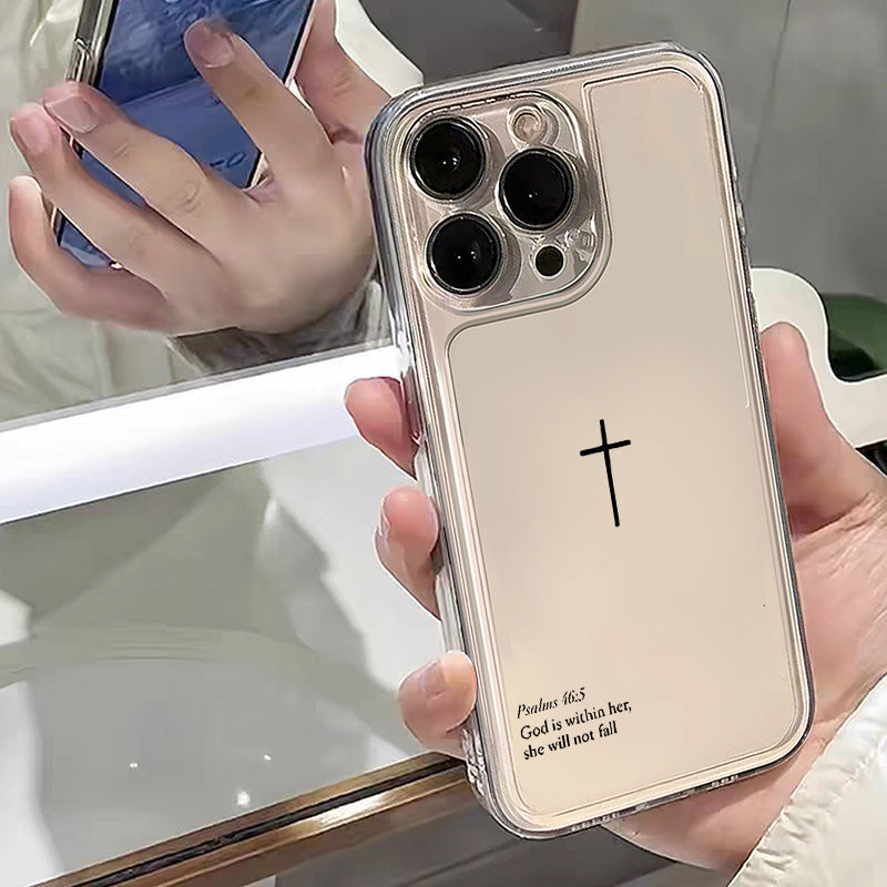 1pc of Transparent Phone Case with Bible Text Design, Compatible with Iphone 16, 15, 14, 13, 12, 11, X Pro Max Plus Mini, Made of Soft TPU for Phone Protection.